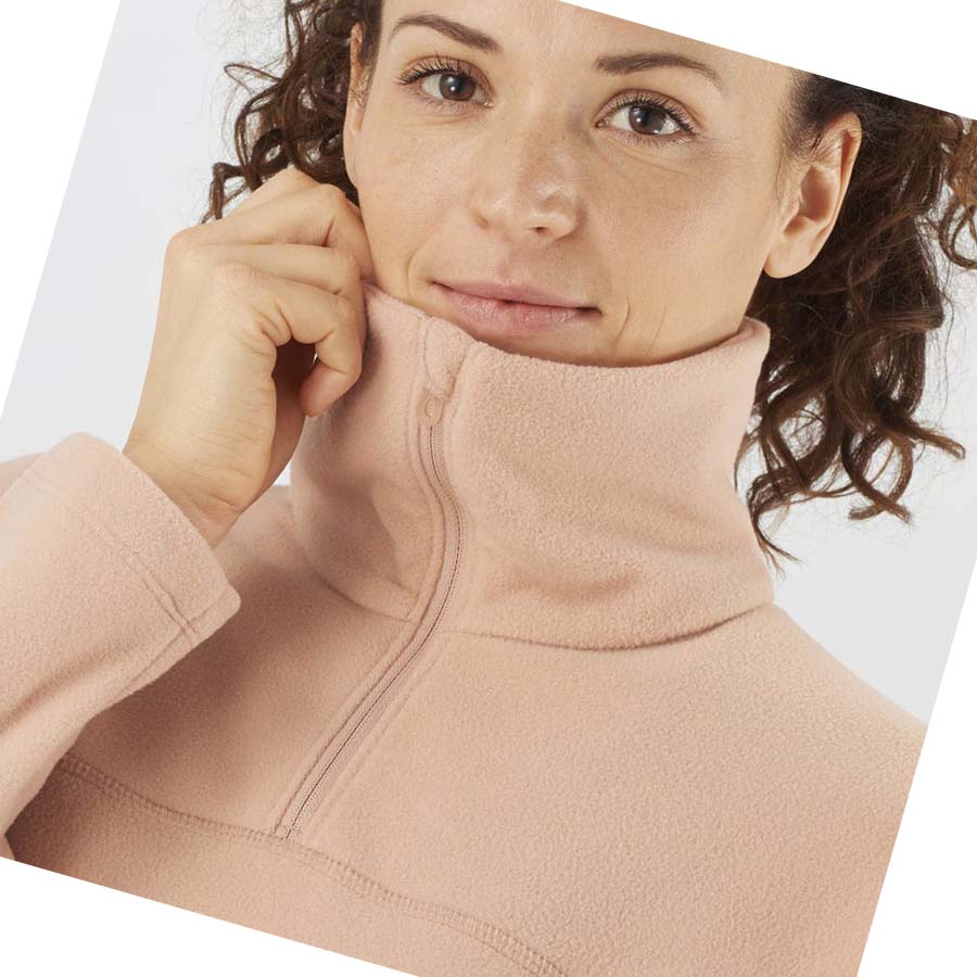 Sudadera Con Capucha Salomon ESSENTIAL COSY FLEECE Mujer Rosas | MX 2520CTV